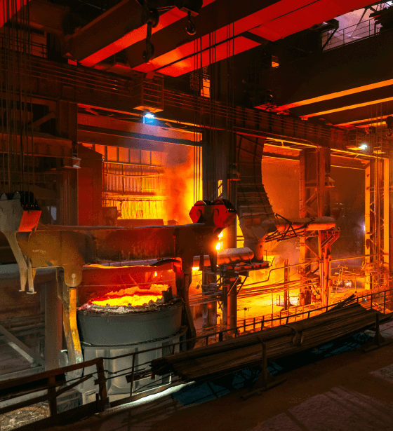 Electric arc furnace melting shop 